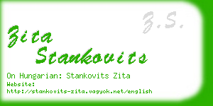 zita stankovits business card